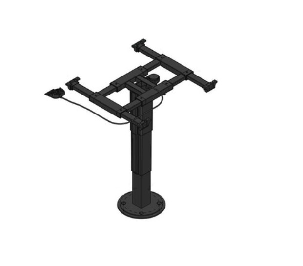 Pie de Mesa Simple con Cable